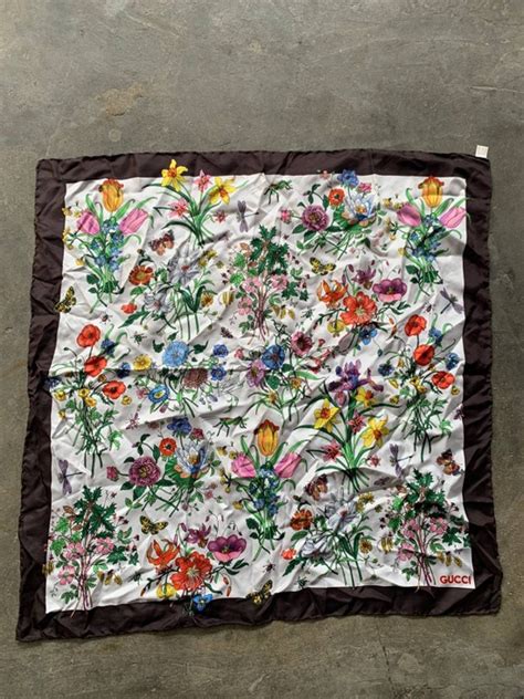 vintage gucci scarf|vintage Gucci handkerchief.